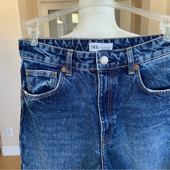 Zara Blue Wide Leg Women's Jeans - Picture 4 of 11